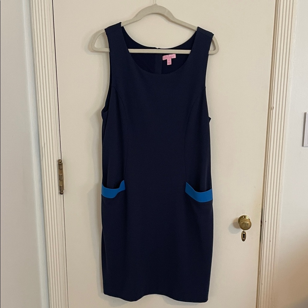 Lilly Pulitzer Navy Dress with Blue Pockets